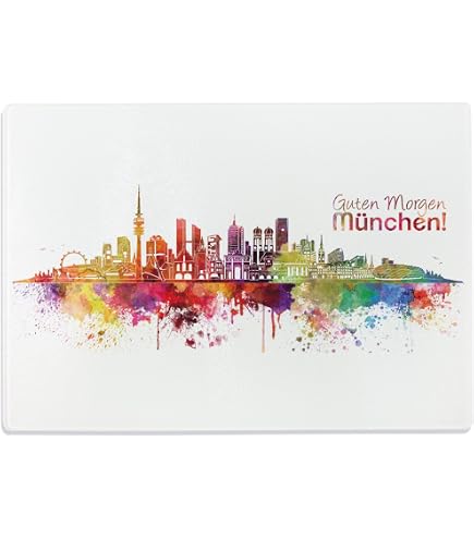 Frühstücksbrettchen Mit Skyline Dresden Gravur – Aus Buchenholz, 22,5x12,5 Cm, Handarbeit Aus Deutschland