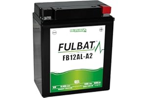 FULBAT FB12AL-A2 GEL, DIN 51213, YB12AL-A2 batería de gel sin mantenimiento, 134 x 80 x 161 mm