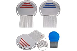 EKARTZ Lice Nit Comb Get Down Stainless Steel Metal Tooth Head Long Teeth/Professional Stainless Steel Nit Comb for Head Lice Treatment,Reusable,Removes Louse Nits (Pack of 3)
