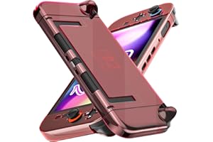 FANPL [Improved Easy Dockable Version] Clear Red Case for Nintendo Switch 2, Protective Cover for Switch 2 and JoyCon Controller - Strong and Durable, Not Easy to Fall Off