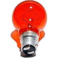 4 x FIREGLOW 60W Clear GLS Classic BC B22 Light Bulbs, Bayonet Cap, Red Glow ...
