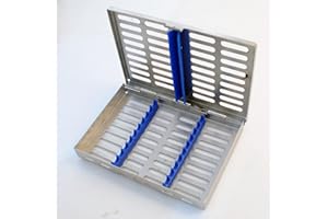 RHEIN INSTRUMENTE Washtray-Steri Tray-Sterilisatioskassette-Sterilisationsbox-Instrumentenschale - aus rostfreiem Edelstahl für 10 Instrumente