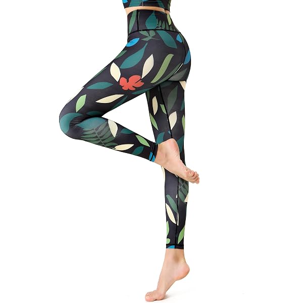 Legging De Sport Osheoiso Femme - Taille Haute, Slim Fit - Pour Yoga, Fitness, Course - Matière Léger Et Élastique