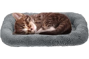 CUEMOON Łóżko dla małego psa, legowisko dla kota, ortopedyczne legowiska dla psów, uspokajające (S)