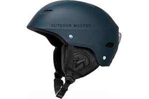 OutdoorMaster Kelvin, casco da sci e snowboard, per uomini, donne e ragazzi, casco da neve con sfiato regolabile, casco per sport invernali per snowboard, ciclismo, motoslitta antivento