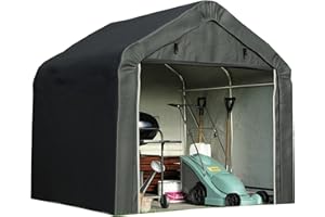 Garden Gear Heavy Duty Portable Shed/Garage for Storage, Galvanised Steel Frame, Extra Strong Waterproof Weatherproof Triple Layer Woven Polyethylene Cover with Apex Roof (3ft x 5ft)