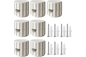 QuirkLz 7 pezzi Decentratore da Parete e Soffitto per Cavi, Ideali per fissaggio cavo elettrico tessile, Decentratore Lampadario - Include Viti e Tasselli