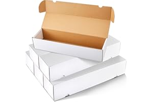 Sepamoon 6 Pcs 800 Count Trading Card Storage Box Trading Card Boxes Game Sport Card Cardboard Box Collectible Trading Card Cases for Baseball Card Football Card Basketball Card Storage
