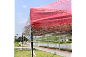 EPFHR Gazebo Canopy Replacement Cover - 3m x 3m, Outdoor Waterproof Transparent Patio Tent Top