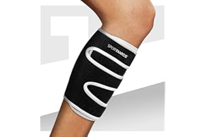 sportanics® Bandaż na łydkę z zapięciem na rzepy dla kobiet i mężczyzn – bandaż, pończochy uciskowe na łydki, podwyższenie wydajności, sport, bieganie, bieganie i skurcze