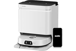 Eureka J15 Ultra Robot Aspirador,19,000Pa, con Mopa,75℃ de Agua Caliente, Cepillo Lateral Extensible, Mapeo Impulsado por Inteligencia Artificial,robot aspirador y fregasuelos autovaciado