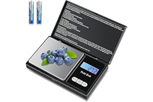 KASANNI Báscula de Precisión1000g / 0.1g,Balanzas de Portátiles, Báscula de Joyería,con Pantalla LCD y 7 Unidades, Función de Tara,Plataforma de Acero Inoxidable