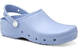 Feliz Caminar - Zoccoli Sanitari Unisex Adulto 36 EU Bianca Impermeabili Antibatterici EVA 4 cm Tacco Chiuso