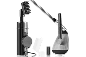 Wynaura Pro Golf Club Cleaner Brush with Golf Groove Sharpener Tool Suitable for U & V-Grooves 8 Inches Golf Water Brush with Retractable Clip Hold 5oz of Water Perfect Golf Accessories for Men/Women