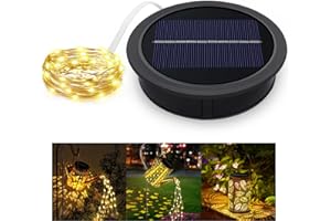 Akynite 10.5cm Solar Replacement Top with 1m Copper String Lights, 4.13inch Large Solar Replacement Top, Watering Can Fairy Lights Waterproof, Accessories for Outdoor Garden, Warm White, 1 Pack