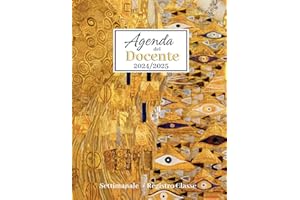 Agenda del Docente 2024/2025 Settimanale A4: con Registro del Professore per 10 classi per Voti, Assenze, Condotta, Media e Voto fine anno - Scuola Secondaria da Settembre ad Agosto