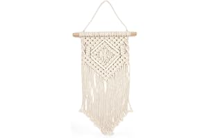 Bailinks tenture murale, deco murale boheme tissée à la main, tapisserie murale en macramé Décoration murale pour chambre à coucher, salon, appartement ou dortoir (A)