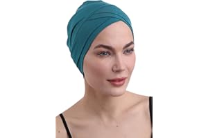 DERESINA HEADWEAR Deresina Modelo W Gorra Delantera de Algodón y Bambú para Pérdida de Cabello, Quimioterapia