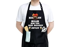 Shoppawhile Geschenke für Männer Grillschürze für Männer Lustige Geschenke für Papa Opa Geburtstag Vatertagsgeschenk Kochschürze Herren