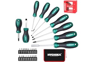 HYCHIKA BETTER TOOLS FOR BETTER LIFE HYCHIKA 30 PZ Set di Cacciaviti Professionali con Cacciaviti a Testa Piatta e Phillips, Resistente Strumento Kit Cacciavite Manuale per DIY, Casa, Ufficio
