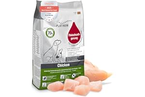PLATINUM - Hundenahrung Adult Chicken aus Fleischsaftgarung - 5kg Hundefutter trocken nährstoffreich wie Barf - besonders schmackhaftes Hundetrockenfutter für kleine und große Hunde - in DE geprüft