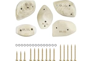 TWO STONES L'escalade en bois peut contenir les enfants et les adultes | l'escalade murale en bois pour enfants et gymnases | Variété de vis sur les poignées d'escalade avec matériel de montage