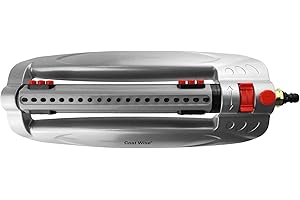 COSTWISE GROUP Garden watering irrigation multi- adjustable sprinkler,premium metal base+ universal male click hose connection,adjustable side-side and spray arc,coverage up to 375m sq dependant on water pressure