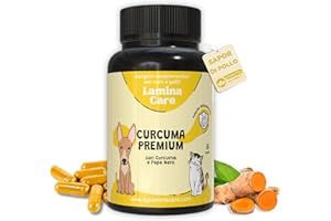 lamina care - Antinfiammatorio Cani e Gatti con Curcuma e Piperina, Integratore Articolazioni Cane Naturale con Azione Digestiva e Antiossidante, Integratori per Cani per Rafforzare Il Sistema Immune