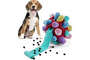 Larimuer Palla da fiuto per cani, Giocattoli Puzzle per Cani giocattolo interattivo Portatile, giocattolo per l'alimentazione per cani di piccola, media,taglia(rosa e macaron)