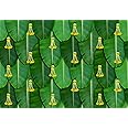 Banana Leaf Curtain Backdrop Decorations Cloths with Yellow Flowers, Size : (8X 5) feet, vinayaka Pooja backdrops |Traditional Backdrop Decoration Cloth | Pooja Background Decoration Cloth
