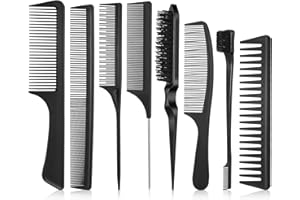 tao pipe 8 Stück Toupier Bürste und Haarkamm Kamm Set,Doppelkanten Bürste und Kamm Borsten Haarbürste Kamm Pflege Kanten Bürste Kämme Robuster Rattenschwanz Kamm für Friseurin Frauen Baby Kinder