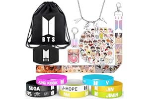 Jimiston Map of The Soul Personal BTS Fans - Set de Regalo para Fans (1 cordón, 8 Pulseras, 40 Pegatinas, 1 Collar, 1 Lanyard, 1 Anillo para teléfono y 1 Llavero)