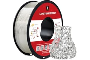ACTIVEME Filamento per stampante 3D PETG+, filamento PETG+ 1,75 mm, precisione dimensionale +/- 0,02 mm, bobina da 1 kg di filamento per stampanti 3D,Trasparente