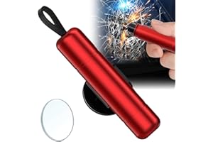 QOCO Safe Hammer Glass Breaker,Hammerdex Safety Hammer,2 in 1 Car Window Breaker,Portable Glass Breaker and Seatbelt Cutter Emergency Escape Glass Breaker Safehammer Tool Suitable for Rescue Escape(Red)