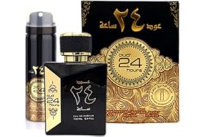 HILTO Arabian Perfume Oud 24Hrs Men,s 100ml Attar Ul Arabia Oud 24 Hours Long Lasting for Men Women Unisex Fragrance