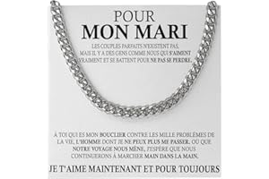 Bramart Collier Cubana pour homme Tu es spécial, je t'aime tellement - Idées cadeaux pour lui à l'occasion d'un anniversaire de Noël - Coffret avec dédicace inclus