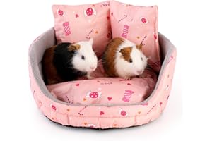 ONEJU Guinea Pig Couch, Guinea Pig Bed, Rabbit Bed, Rabbit Sofa, Small Animal Sofa for Guinea Pigs, Chinchilla, Ferret and Rabbit, Round Couch