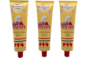 Univer Sparset Süsse Anna Paprikamark mild – 3 x 160g Tube - Ungarische Paprika Creme, mild und aromatisch, ideal zum Würzen und Garnieren