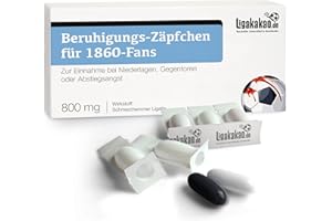 Ligakakao Beruhigungs-Zäpfchen® für 1860 Fans | Lakritz-Zäpfchen für 1860 Fans zur Einnahme bei Niederlagen, Gegentoren & Abstiegsangst | Mehr verrückte Männer Geschenk Fanartikel über „Farbe“