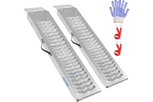 LIEKUMM Loading Ramps, 2 x Motorcycle Ramp, 440 kg Capacity Loading Ramps, 100 cm Ramp for Bicycles, Trolleys, Lawn Mowers, Snowblowers, Motorcycles, ATVs, UTVs