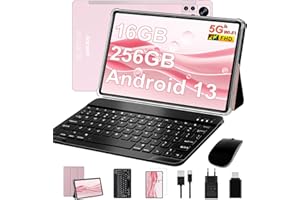 ‎AOCWEI AOCWEI 2023 Tablet 11 Zoll, Tablet Mit Tastatur Maus, Android 13 5GWLAN, 16GB RAM 256GB ROM (512GB TF)| Octa-Core| Tablet 2K 2000 x 1200 IPS| 8600mAh| Bluetooth5.0| Rosé Gold