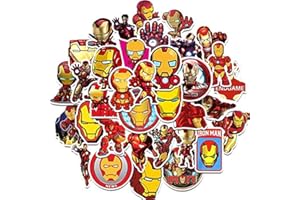NvWang Aufkleber Pack,Vinyl Sticker 35 stück Wasserdicht Iron Man Graffiti Decal Sticker für Auto Mottoräde Fahrrad Skateboard Gepäck Laptop Computer