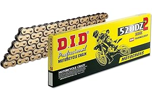 D.I.D DID Catena 520Dz2 (Gold & Black) - Lunghezza: 120 Maglie con Giunto a Clip (RJ)
