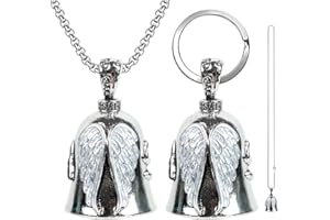 PRZRAO 2 Pièces Guardian Bell, Clochette Vélo Moto, Cloche de Moto Guardian Bell avec Anneau Suspendu, Bell Guardian Bell Ou Porte Clés, Clochette Moto Guardian Ride Bell