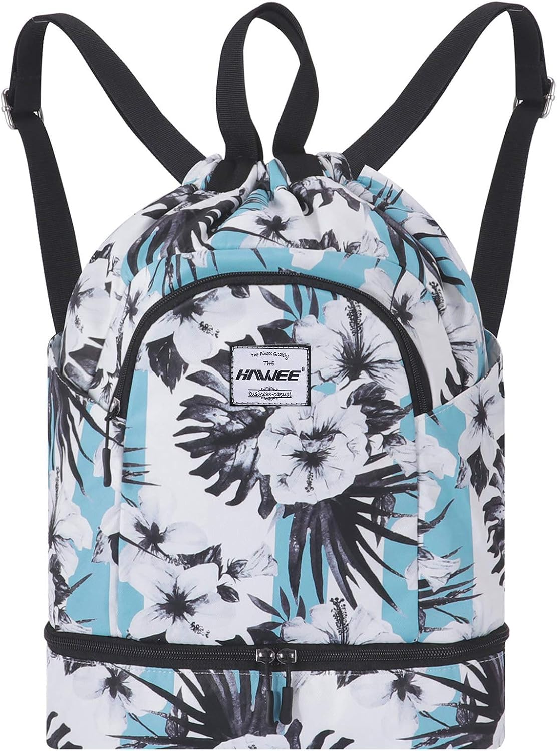 HAWEE Impermeable Casual Mochila con Cordón Grande Deporte Bolso de Gimnasia Mochila de Cuerda Unisex para Mujer Hombre Vida Cotidiana Aire Libre Yoga Escuela Nadar Playa