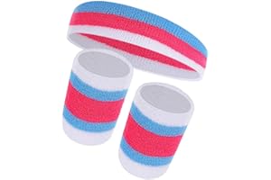 BZKSER 1set Deportes Diadema Muñequera Set - Suave Algodón Deportes Sudor Toalla para Hombres Mujeres Fitness Tenis Fútbol Accesorios,Ejercicio atlético Muñequera de Baloncesto