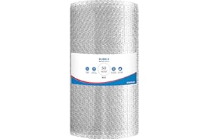 UK SUPPLIES LIMITED Strong Bubble Wrap (Pick Any Size) Lightweight Packing Bubble Wrap Roll for Shipping Packaging & Moving House Essentials Protecting Packing Wrap Air Bubble Packaging 300MM x 50M