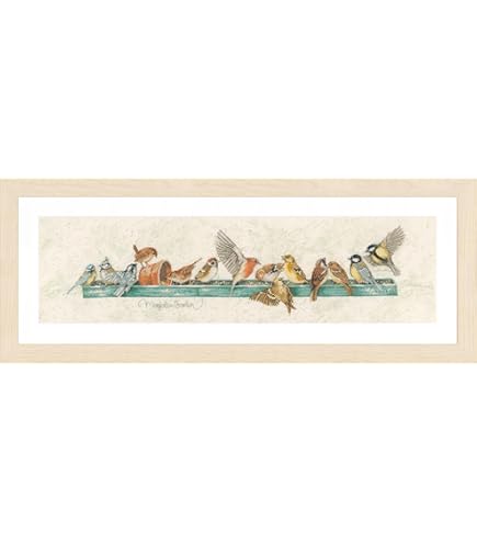 LanArte Blauwe vogels borduren (pakket