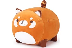 FORTUNING'S JDS Peluche Raton Laveur Peluche Kawaii Raton Laveur Jouet en Peluche Poupee Animals Coussin Peluche Oreiller Cadeau d'anniversaire Cadeau de Nouvel An Cadeau de Noël pour Unisexe, 15,7 poucesu