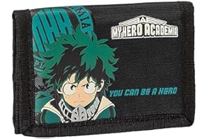 COMIX Franco Cosimo Panini, My Hero Academia – Portefeuille et Porte-Monnaie 3 Portes – My Hero Academia, Portefeuille Unisexe pour Enfants et garçons, Anneau latéral Porte-clés et Porte-pièces avec